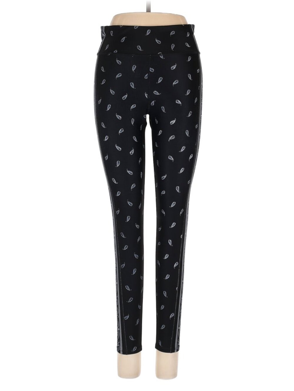 Aqua Athletic Women's Black Paisley Yoga Pants- M